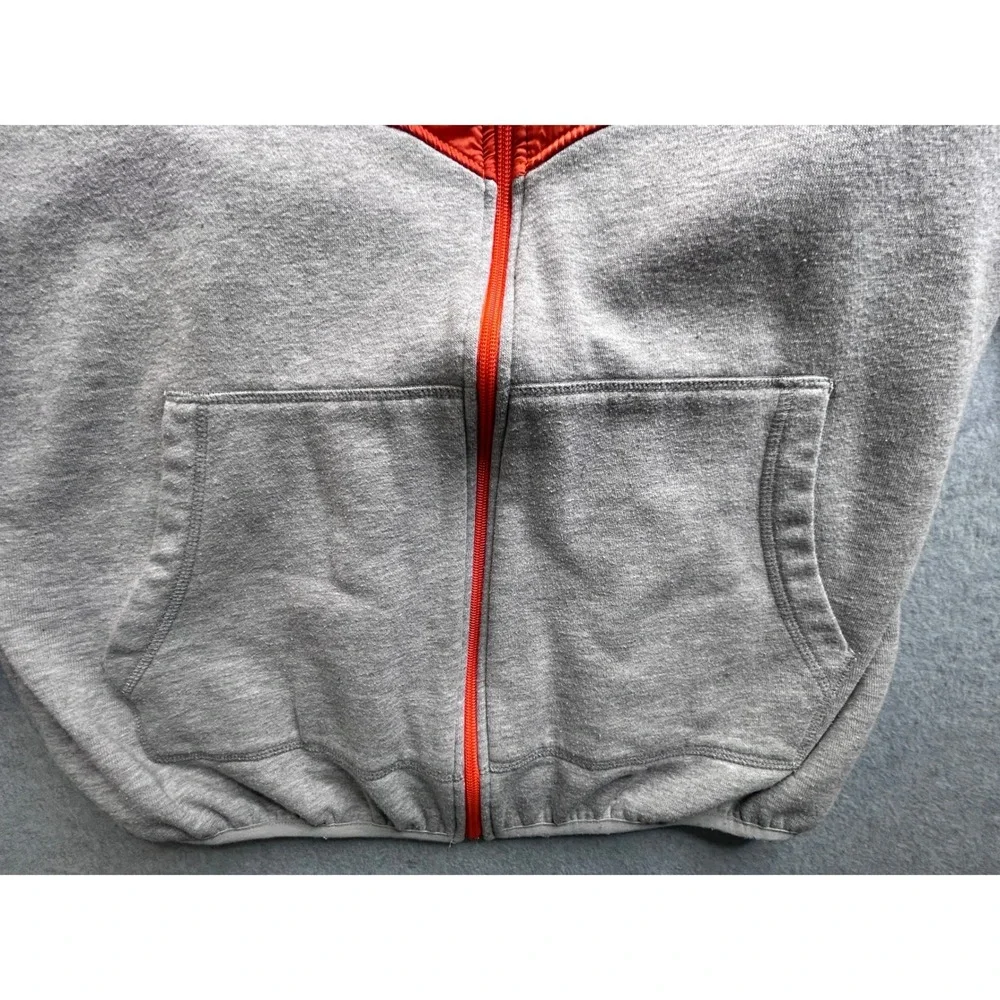 NFL Denver Broncos Full Zip Hoodie Jacket Orange Gray Colorblock Mens XL